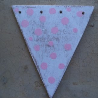 KA56: PINK DOTS BUNTING FLAG