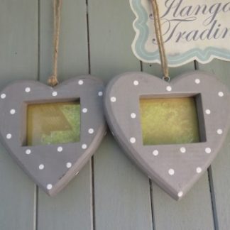 PE27: PACK OF 2 15CM GREY POLKADOT FRAMES