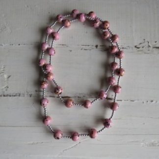 BB12: PINK BEADS NECKLACE