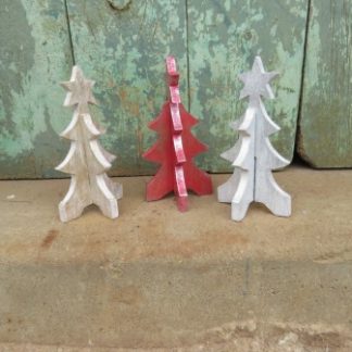 PA4-1: PACK OF 3 MIXED COLOURS CHRISTMAS TREES