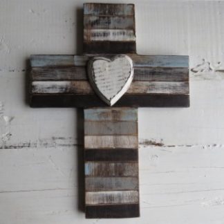 MA1-3: BROWNS/ GREYS MULTICOLOURED CROSS/ HEART