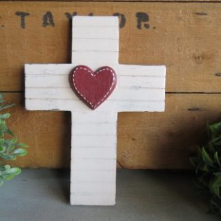 MA1-3: WHITE/RED HEART CROSS
