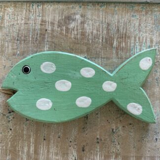 PE6-56: 20cm GREEN POLKADOT FISH