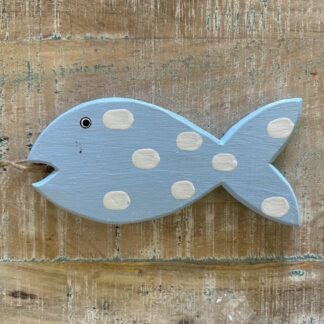 PE6-56: 20cm BLUE POLKADOT FISH