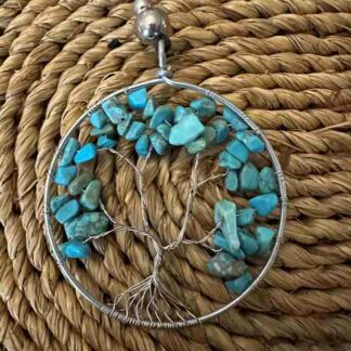 BAC10:Earth StoneTURQUOISE/"TREE" NECKLACE